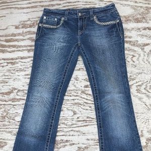 Miss Me Rhinestone Bootcut Jeans 28x29” JW6192B